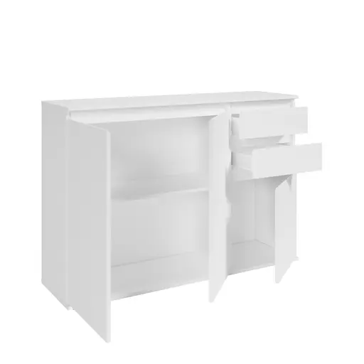 Kommode - B ca. 119 cm, Weiß