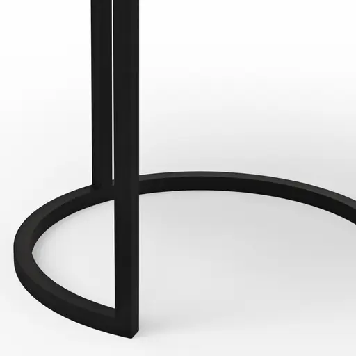 Beistelltisch Kai - LBH ca. 39x39x50 cm, Metall, Schwarz