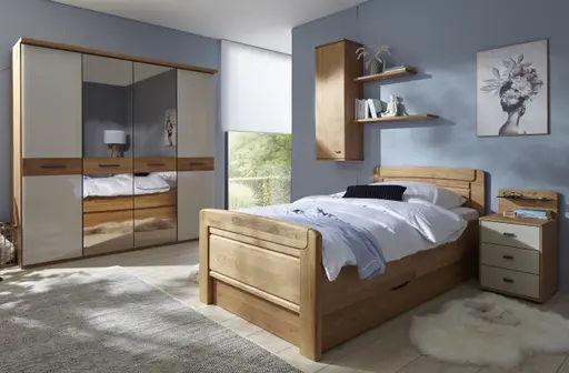 Bett Lenoso - Liegefläche ca. 100x200 cm, Eiche Nachbildung