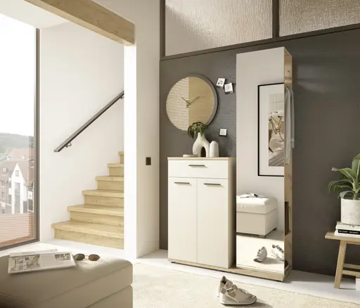 Kompaktgarderobe - Kaschmir, Evoke Eiche Nachbildung