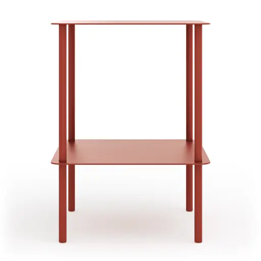 Beistelltisch Dagny - BHT ca. 40x55x40 cm, Quadratisch, Metall, Camparirot