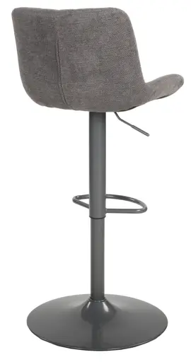Barhocker - höhenverstellbar, Webstoff, Kieselgrau 