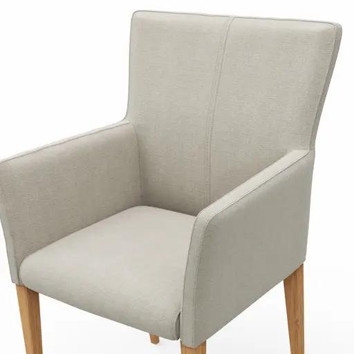 Armlehnstuhl Cosyra - Stoff, Natur