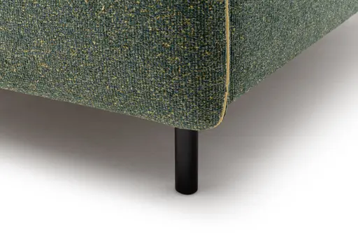 Polsterbett - Liegefläche ca. 180x200 cm, Absetzung Mango, Stoff, Dunkelgrün