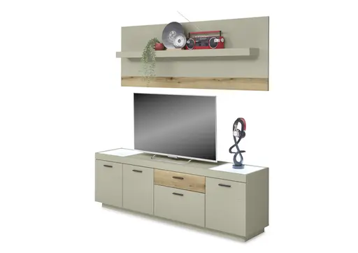 Wandboard - B ca. 200 cm, Kaschmir, Coast Evoke Eiche Nachbildung