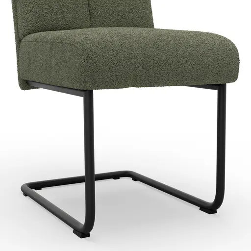 Freischwinger Ravina - Stoff, Olivgrün