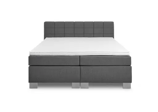 Boxspringbett HAIKOS- Liegefläche ca. 180x200 cm, Stoff, Anthrazit, Bonell/Bonell