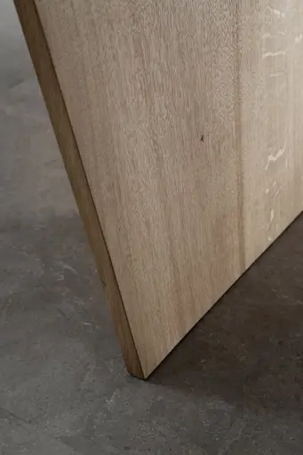 Esstisch 3100 - LB ca. 220x100 cm, Asteiche Bianco massiv, Holzwange