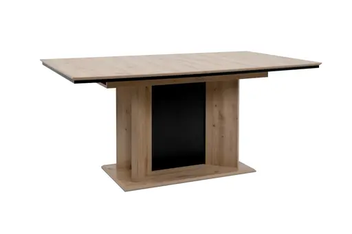 Esstisch - LB ca. 160x90 cm, Artisan Eiche Nachbildung, Schwarz