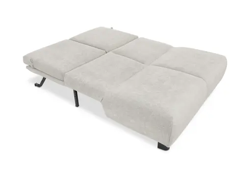  Faltsofa EBBY - 2-Sitzer ohne Armlehne, 140 cm inkl. Schlaffunktion, Stoff, Creme