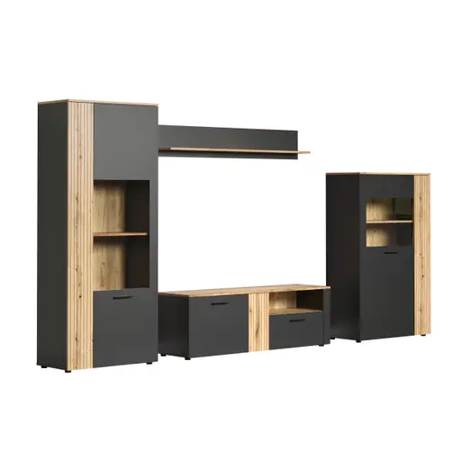 Wandboard - Anthrazit, Eiche Coast Evoke Nachbildung