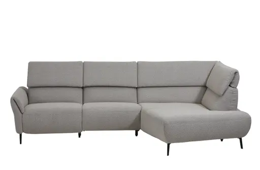 Ecksofa Managa - 2-Sitzer mit Ecke rechts, Stoff, Natur