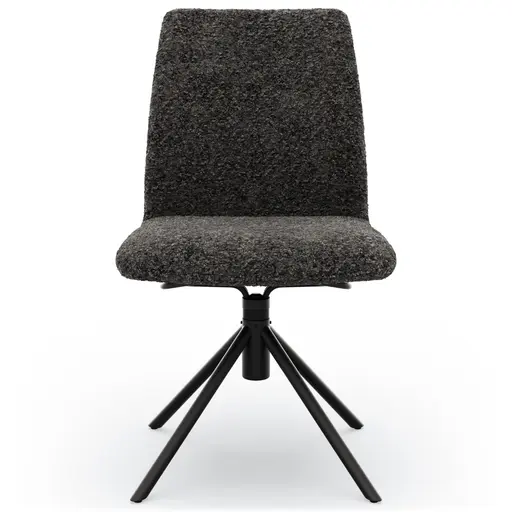 Stuhl Sedana - drehbar, Stoff, Dunkelgrau