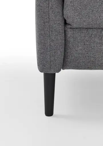 Ecksofa - 3-Sitzer mit Ecke rechts, Stoff, Grau