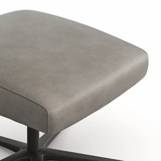 Hocker Noto Relax II - Leder, Eisengrau