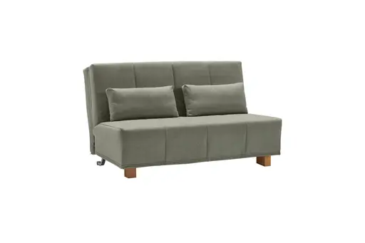 Schlafsofa EASY DELUXE - 2-Sitzer, 120 cm inkl. Schlaffunktion, Stoff Grün