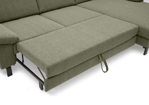 Ecksofa CALM MOVE - 2,5-Sitzer, Ecke rechts inkl Schlaffunktion, Microfaser, Creme