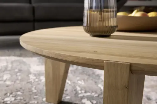 Couchtisch Cono - DH ca. 90x42 cm, Eiche massiv Bianco