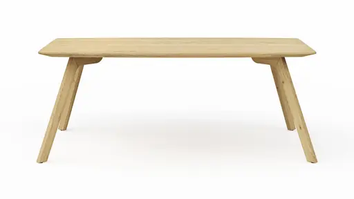 Esstisch Phoenix - LB ca. 100x200 cm, Eiche massiv, bianco geölt