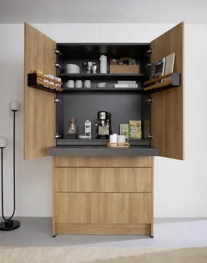 L-Küche 51.190 GL 4 524, Schwarz matt