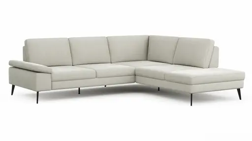 Ecksofa Houston - 2,5-Sitzer, Eckelement und 1-Sitzer mit Abschlussteil rechts,  inkl. Sitztiefenverstellung und Armlehne klappbar, Stoff, Natur