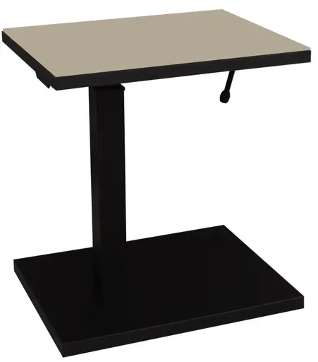 Beistelltisch - höhenverstellbar, LB ca. 45x35 cm, Taupe, Schwarz
