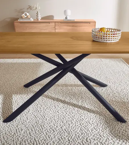 Esstisch Tineo - LB ca. 180 x 90 cm, Charaktereiche massiv