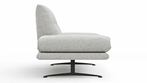 Sofa Lucero 2.0 - 2-Sitzer klein inkl. Drehsitz, Rollout-Armlehne und Sitztiefe verstellbar, Stoff, Offwhite