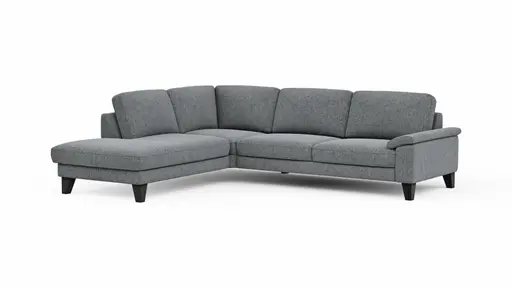 Ecksofa Oviedo - Ecke links mit 2,5-Sitzer, Stoff, Grau