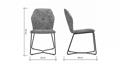 Stuhl Pinto - Stoff, Orange