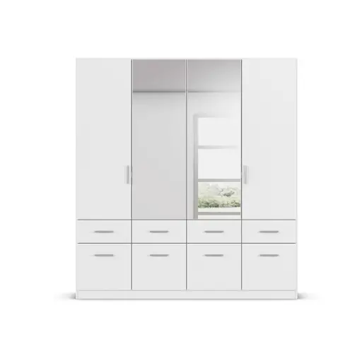 Drehtürenschrank REXY MATT- B ca. 181 cm, Weiß