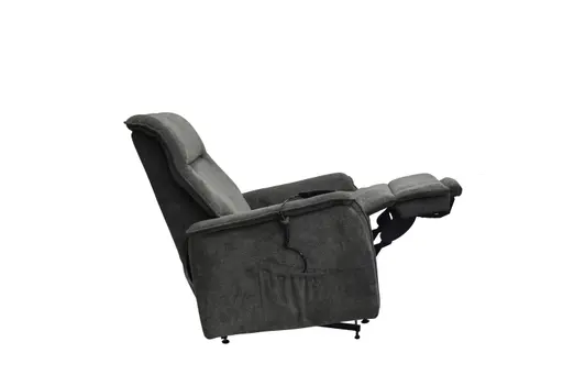 TV-Sessel MIKLAS - Aufstehhilfe, Relaxfunktion, Stoff, Grau