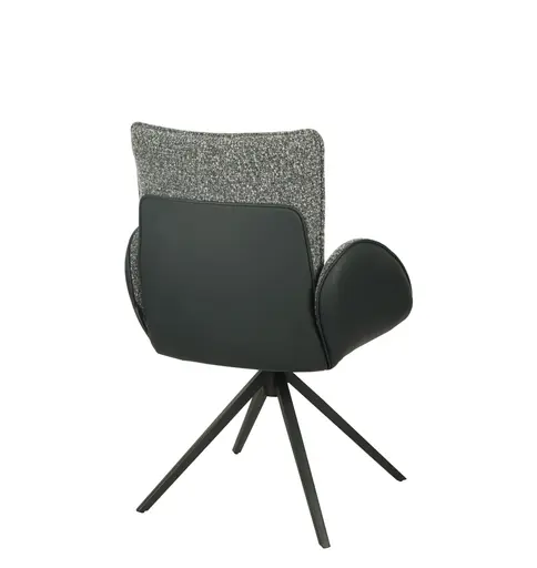 Armlehnstuhl MAURA - drehbar, Stoff, Anthrazit
