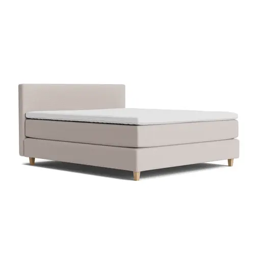 Boxspringbett Soria - Liegefläche ca. 180x200 cm, Stoff, Beige