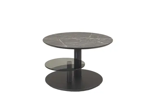 Couchtisch - höhenverstellbar, Durchmesser ca. 80 cm, Anthrazit