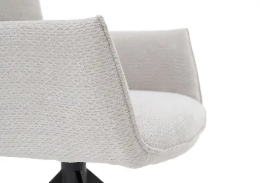 Armlehnstuhl MARGIT - drehbar, Stoff, Silberfarben