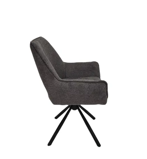 Armlehnstuhl MARESA - drehbar, Stoff, Anthrazit