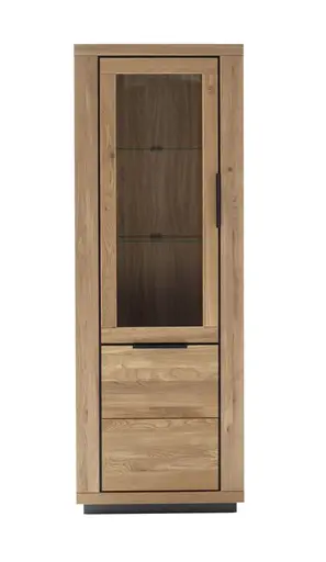 Vitrine - B ca. 72 cm, Wildeiche massiv geölt