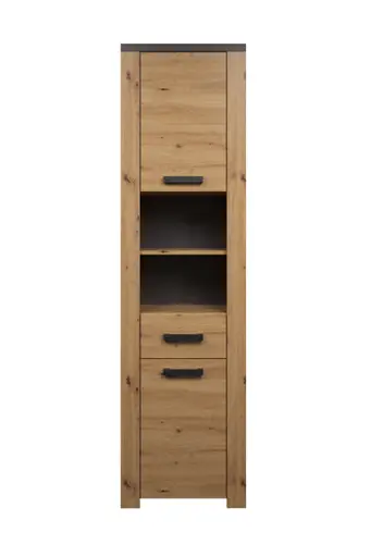 Hochschrank - B ca. 53 cm, Eiche Dekor