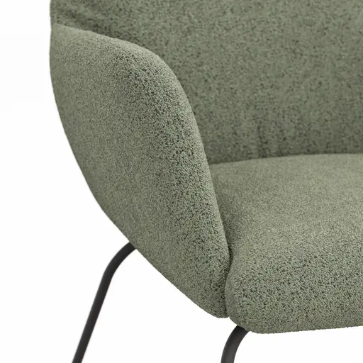 Armlehnstuhl Nashville - Stoff, Olivgrün