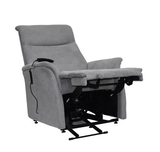 TV-Sessel MARCIO - Aufstehhilfe, Relaxfunktion, Stoff, Hellgrau