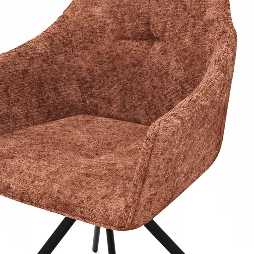 Armlehnstuhl Pinto - drehbar, Stoff, Orange