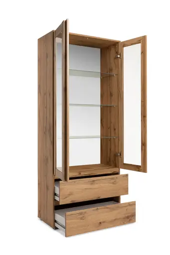 Vitrine- Eiche Dekor