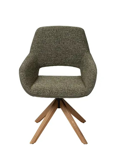 Armlehnstuhl MARIETTA - drehbar, Stoff, Grün