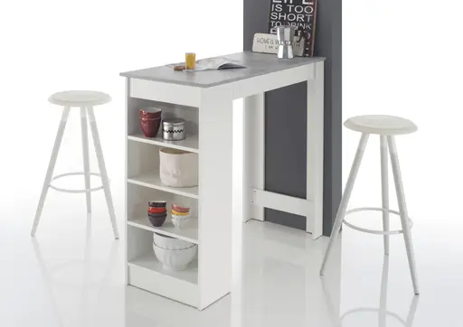 Bartisch - LB ca. 115x50 cm, Weiß