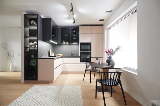 L-Küche 54.160 CO 6 522, Zartrose samtmatt 