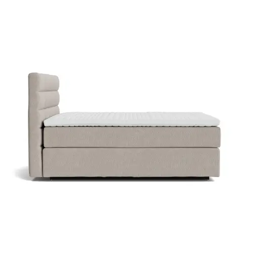Boxspringbett Soria - Liegefläche ca. 180x200 cm, Stoff, Perlmutt