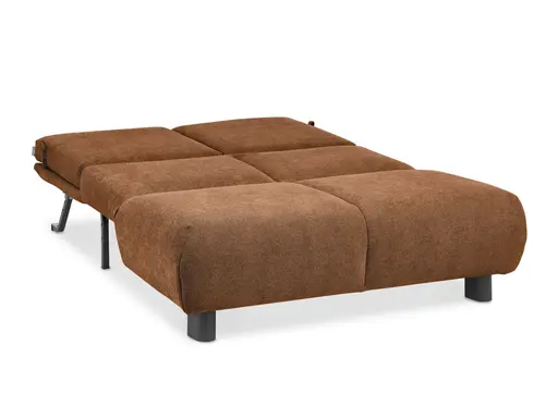 Faltsofa EBBY - 2-Sitzer ohne Armlehne, 140 cm inkl. Schlaffunktion/Relaxfunktion, Stoff, Rot