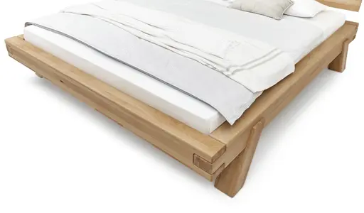 Bettgestell- Liegefläche ca. 180x200 cm, Buche, Massiv, Geölt