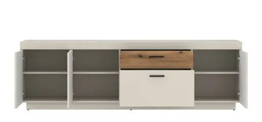 TV-Lowboard - B ca. 200 cm, Kaschmir, Coast Evoke Eiche Nachbildung